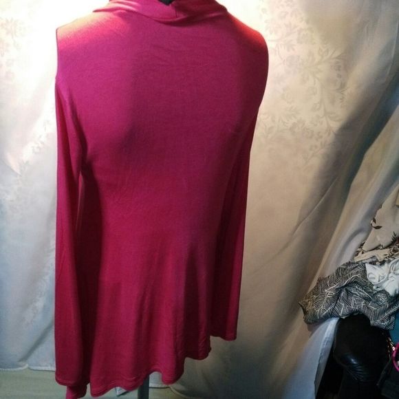 Flowing samon colored wraparound summer sweater - Picture 5 of 11